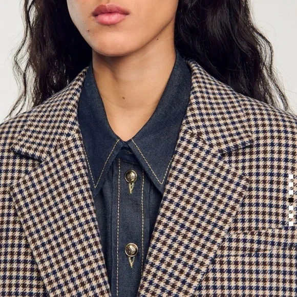 Women's Houndstooth Blazer - Picture 6 of 6